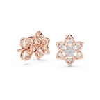 Mandelle Open Petal Star Flower Cluster Lab Grown Diamond Earrings