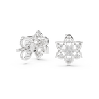 Mandelle Open Petal Star Flower Cluster Lab Grown Diamond Earrings