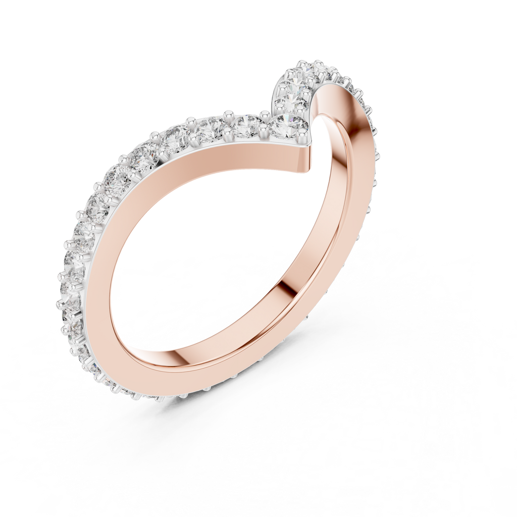Chevrelle V Shape Chevron Lab Grown Diamond Ring