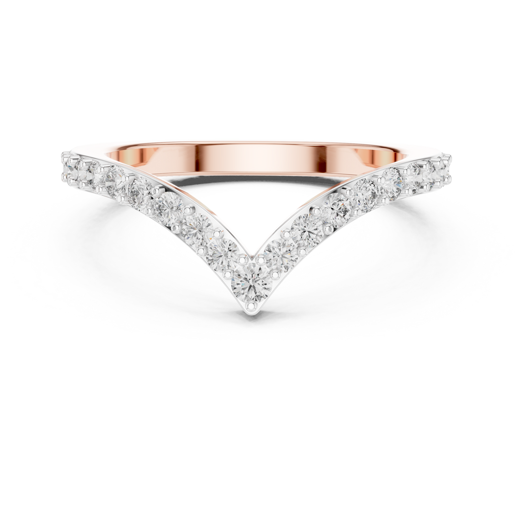 Chevrelle V Shape Chevron Lab Grown Diamond Ring