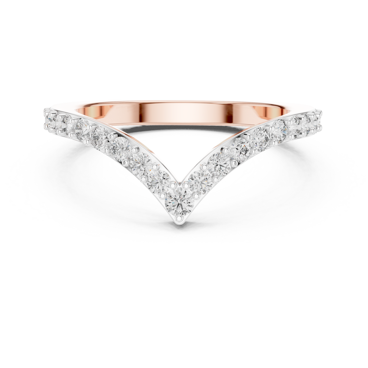 Chevrelle V Shape Chevron Lab Grown Diamond Ring
