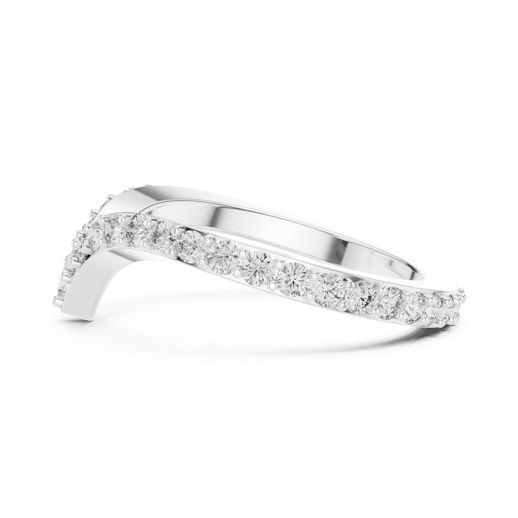 Chevrelle V Shape Chevron Lab Grown Diamond Ring