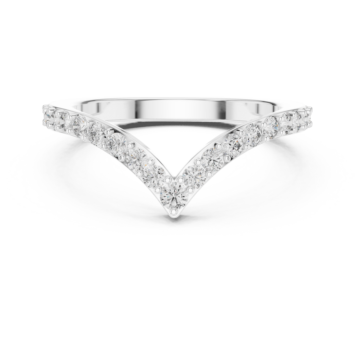 Chevrelle V Shape Chevron Lab Grown Diamond Ring