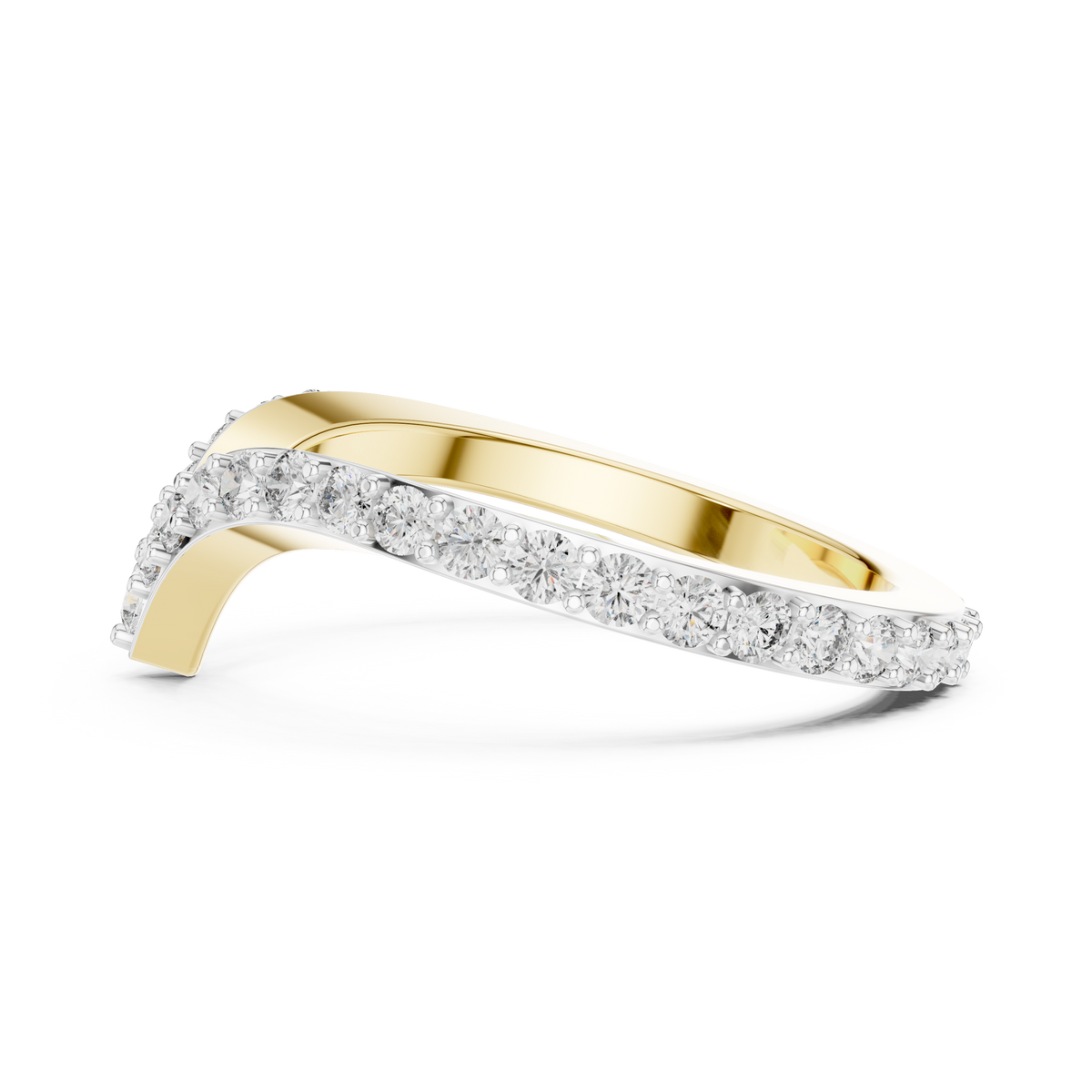 Chevrelle V Shape Chevron Lab Grown Diamond Ring