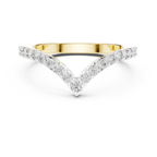 Chevrelle V Shape Chevron Lab Grown Diamond Ring