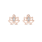 Padmelle Open Lotus Marquise Solitaire Lab Grown Diamond Earrings