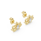 Padmelle Open Lotus Marquise Solitaire Lab Grown Diamond Earrings