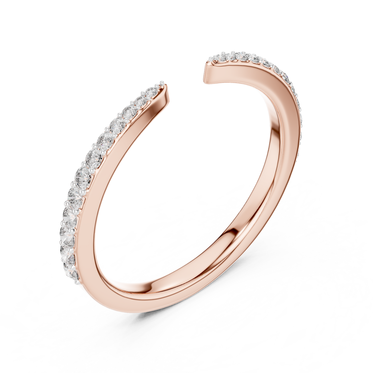 Aperelle Open Cuff Pavé Lab Grown Diamond Ring
