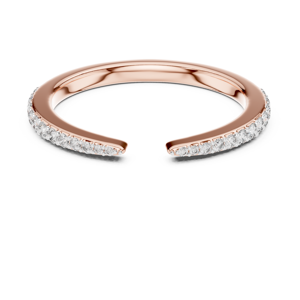 Aperelle Open Cuff Pavé Lab Grown Diamond Ring