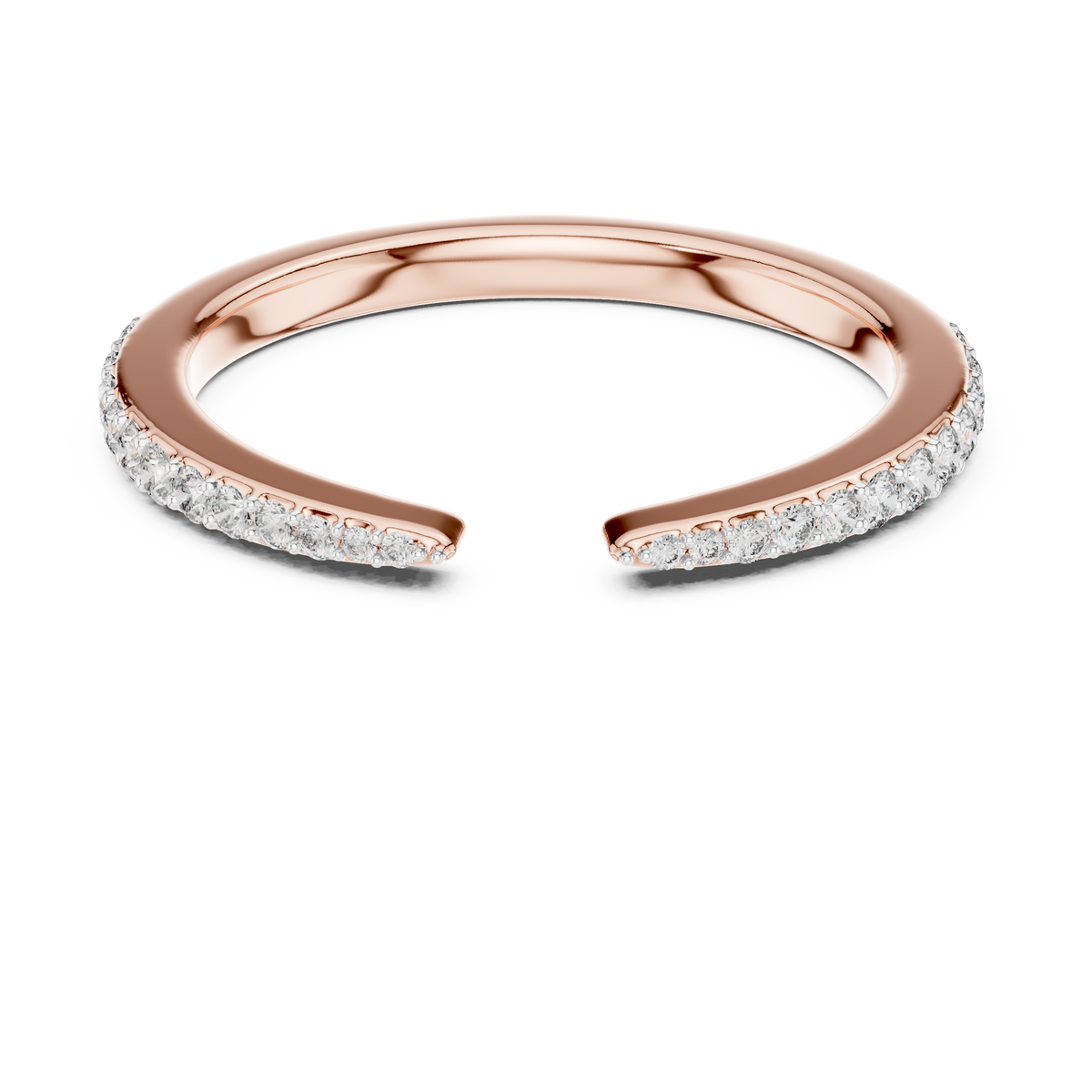 Aperelle Open Cuff Pavé Lab Grown Diamond Ring