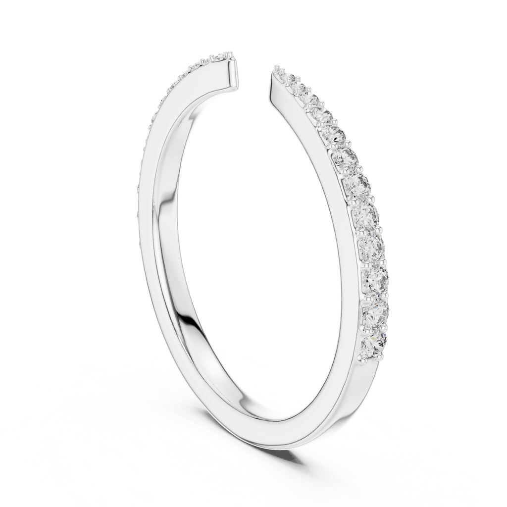 Aperelle Open Cuff Pavé Lab Grown Diamond Ring