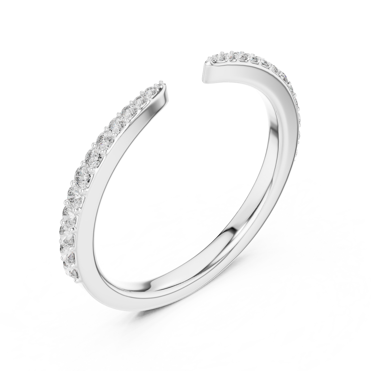 Aperelle Open Cuff Pavé Lab Grown Diamond Ring