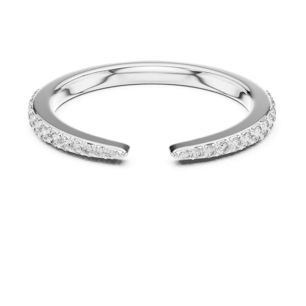 Aperelle Open Cuff Pavé Lab Grown Diamond Ring