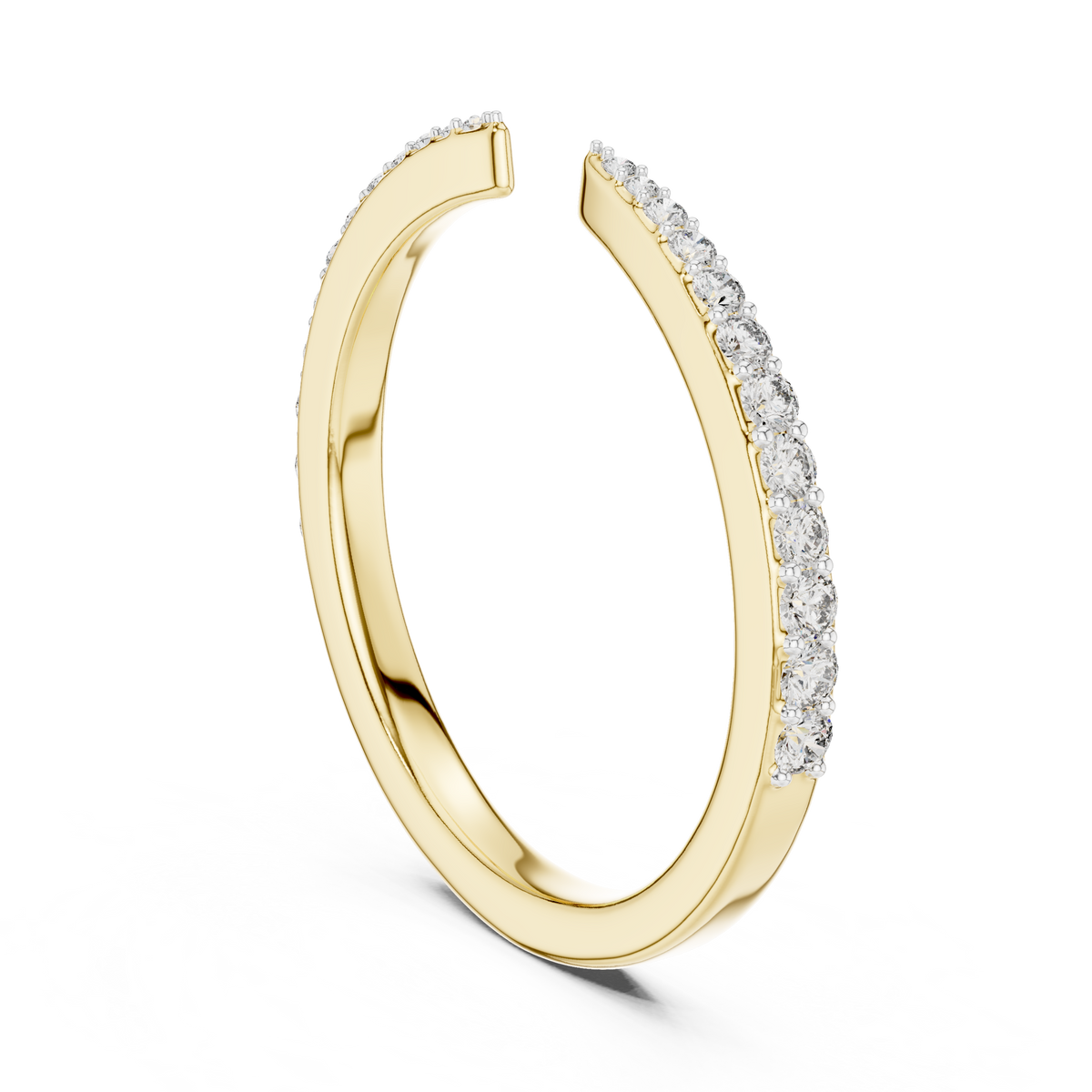 Aperelle Open Cuff Pavé Lab Grown Diamond Ring