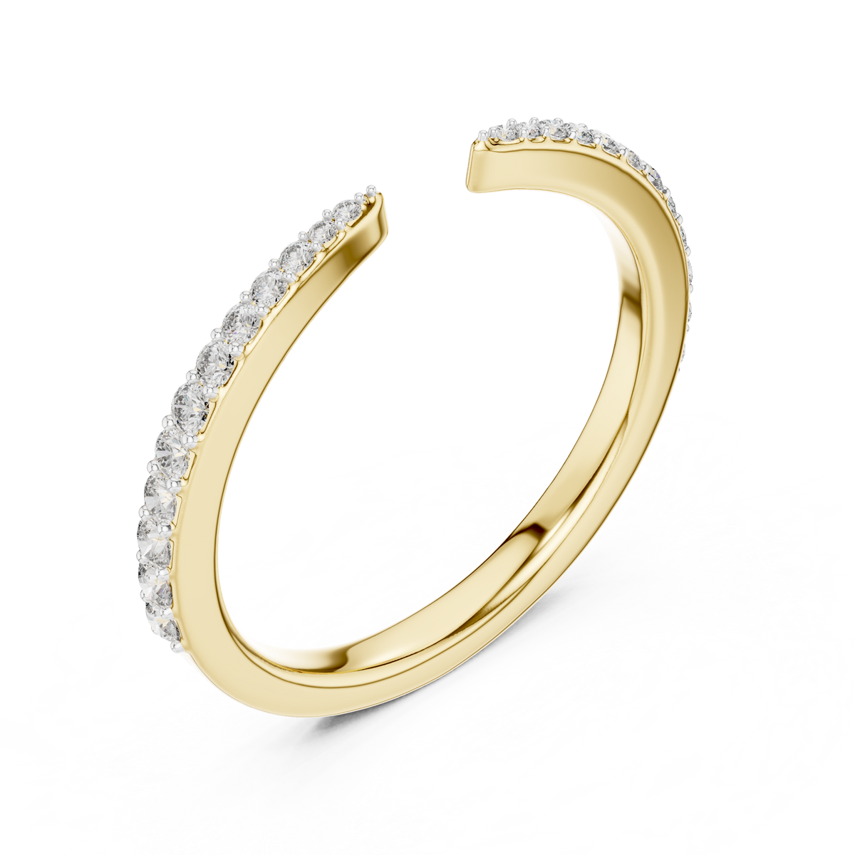 Aperelle Open Cuff Pavé Lab Grown Diamond Ring