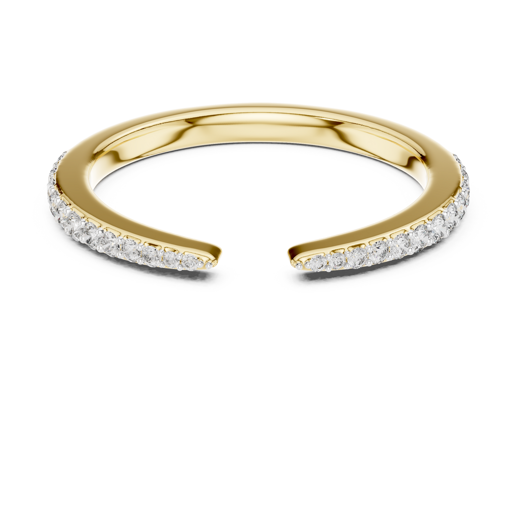 Aperelle Open Cuff Pavé Lab Grown Diamond Ring