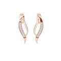 Flamelle Sculpted Ribbon Wave Pavé Lab Grown Diamond Earrings