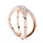 Crisselle Criss Cross Cluster Lab Grown Diamond Ring
