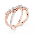 Crisselle Criss Cross Cluster Lab Grown Diamond Ring