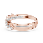 Crisselle Criss Cross Cluster Lab Grown Diamond Ring