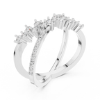 Crisselle Criss Cross Cluster Lab Grown Diamond Ring