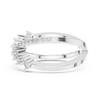 Crisselle Criss Cross Cluster Lab Grown Diamond Ring