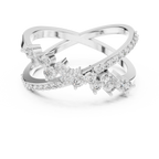 Crisselle Criss Cross Cluster Lab Grown Diamond Ring