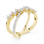 Crisselle Criss Cross Cluster Lab Grown Diamond Ring