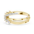 Crisselle Criss Cross Cluster Lab Grown Diamond Ring