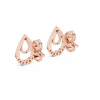 Dewelle Nested Teardrop Pavé Lab Grown Diamond Earrings