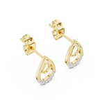 Dewelle Nested Teardrop Pavé Lab Grown Diamond Earrings