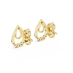 Dewelle Nested Teardrop Pavé Lab Grown Diamond Earrings