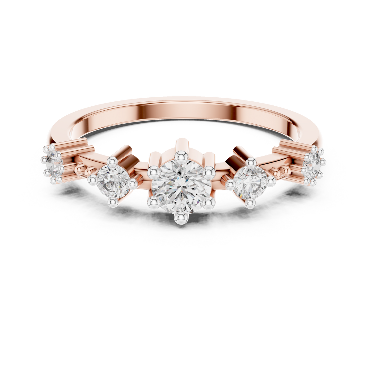 Quintessa Five Stone Graduated Lab Grown Diamond Ring