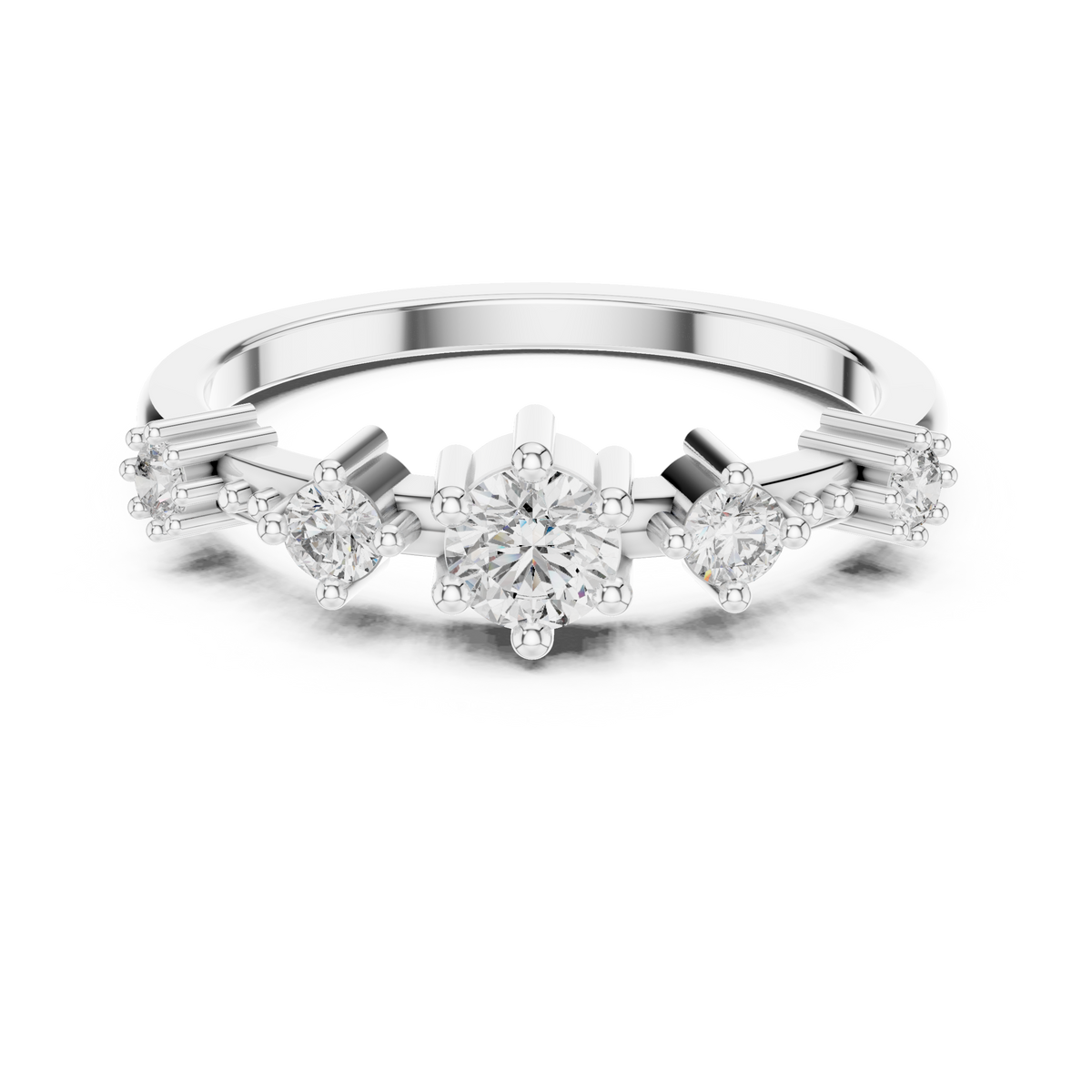 Quintessa Five Stone Graduated Lab Grown Diamond Ring