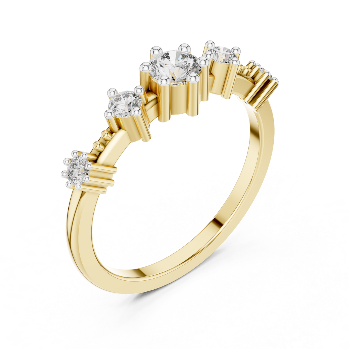 Quintessa Five Stone Graduated Lab Grown Diamond Ring