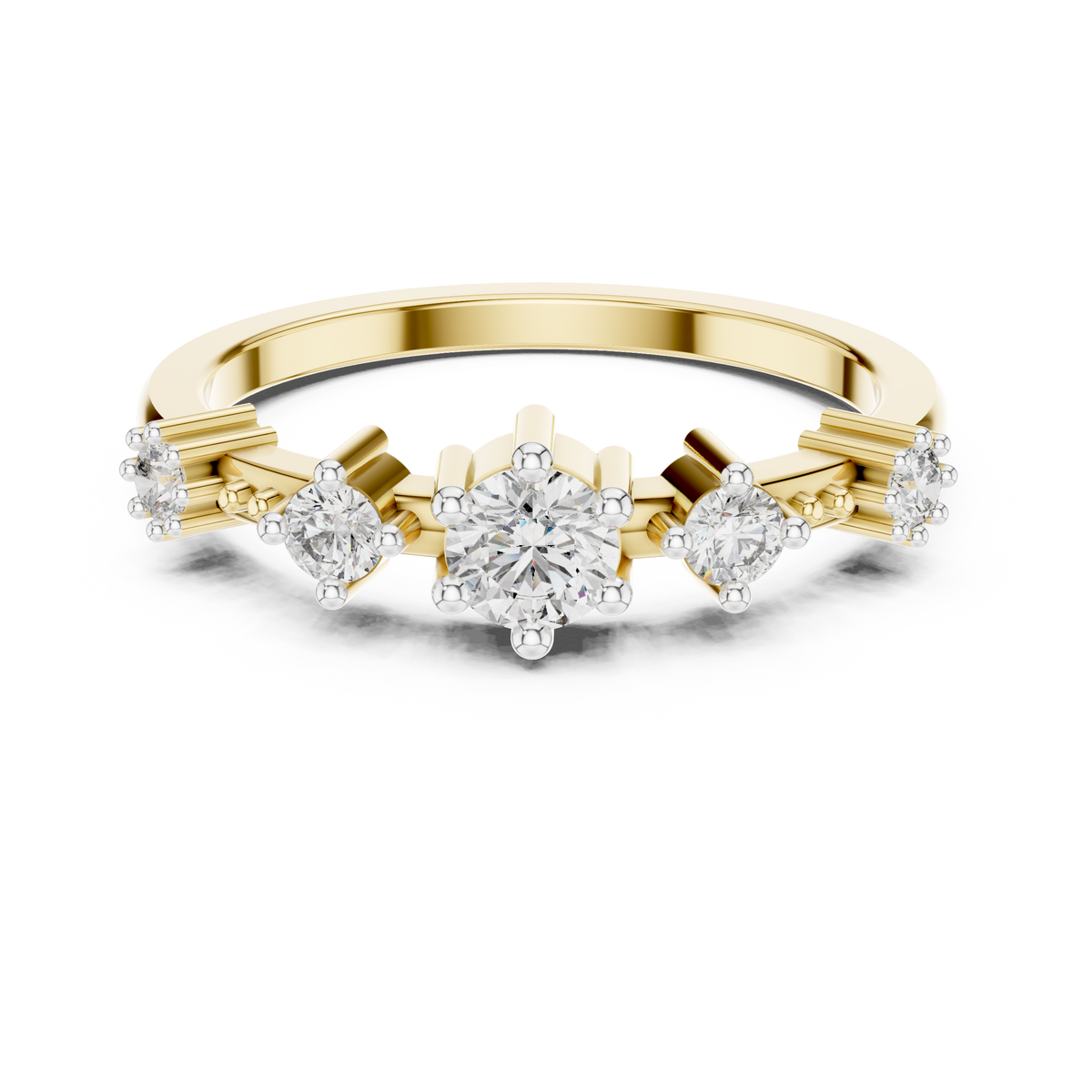 Quintessa Five Stone Graduated Lab Grown Diamond Ring