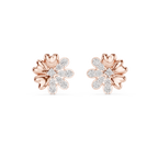 Bloomelle Half Pavé Half Polished Petal Lab Grown Diamond Earrings