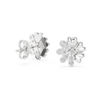 Bloomelle Half Pavé Half Polished Petal Lab Grown Diamond Earrings