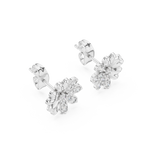 Bloomelle Half Pavé Half Polished Petal Lab Grown Diamond Earrings