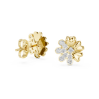 Bloomelle Half Pavé Half Polished Petal Lab Grown Diamond Earrings