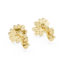 Bloomelle Half Pavé Half Polished Petal Lab Grown Diamond Earrings