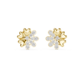 Bloomelle Half Pavé Half Polished Petal Lab Grown Diamond Earrings