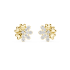 Bloomelle Half Pavé Half Polished Petal Lab Grown Diamond Earrings