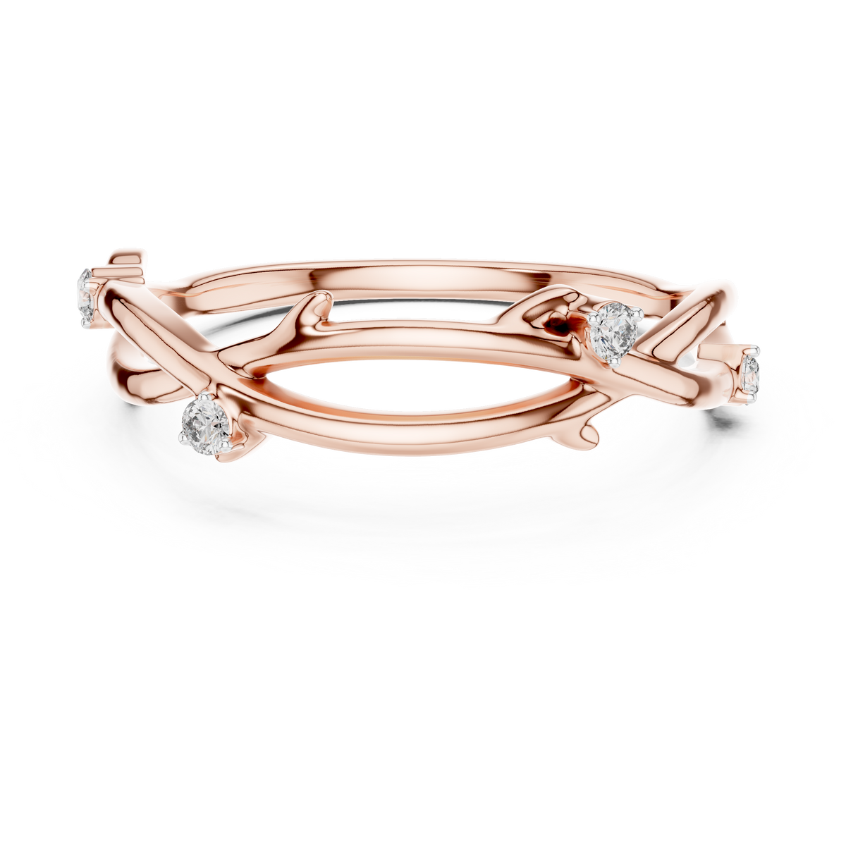 Verdelle Twisted Branch Lab Grown Diamond Ring