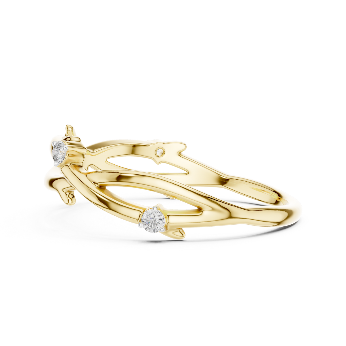 Verdelle Twisted Branch Lab Grown Diamond Ring
