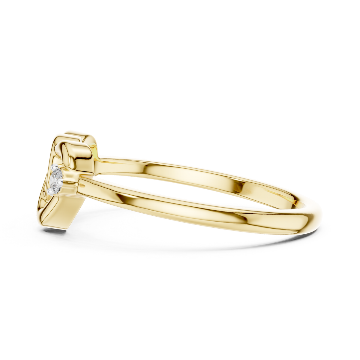 Entwyn Interlinked Twin Heart Lab Grown Diamond Ring