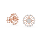 Solarelle Open Spoke Sunburst Cluster Lab Grown Diamond Earrings