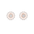 Solarelle Open Spoke Sunburst Cluster Lab Grown Diamond Earrings