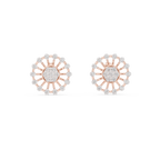 Solarelle Open Spoke Sunburst Cluster Lab Grown Diamond Earrings