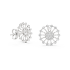 Solarelle Open Spoke Sunburst Cluster Lab Grown Diamond Earrings